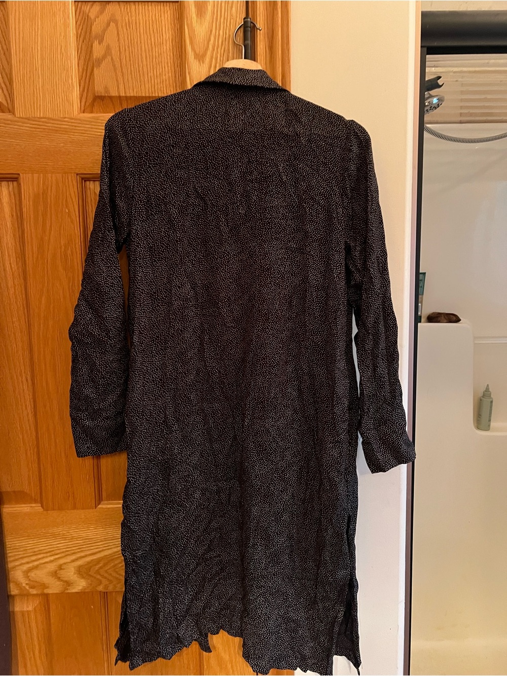 saltwater LUXE Black Long cover up xs